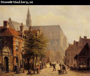 unknow artist European city landscape, street landsacpe, construction, frontstore, building and architecture. 277